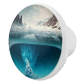 Icy Mountain View Keramische Knop (Rechts)