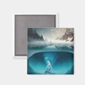 Icy Mountain View Magneet (Voorkant / Achterkant)