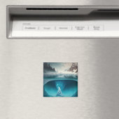 Icy Mountain View Magneet (Insitu (Vaatwasser))