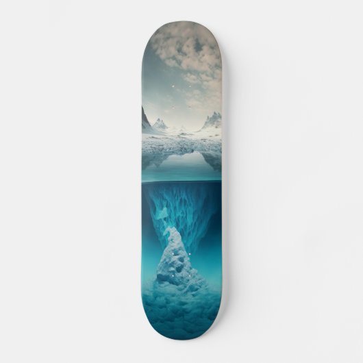 Icy Mountain View Persoonlijk Skateboard (Voorkant)