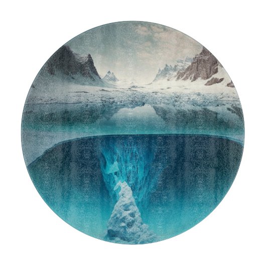 Icy Mountain View Snijplank (Voorkant)