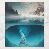 Icy Mountain View Wijn Etiket (Enkel label)