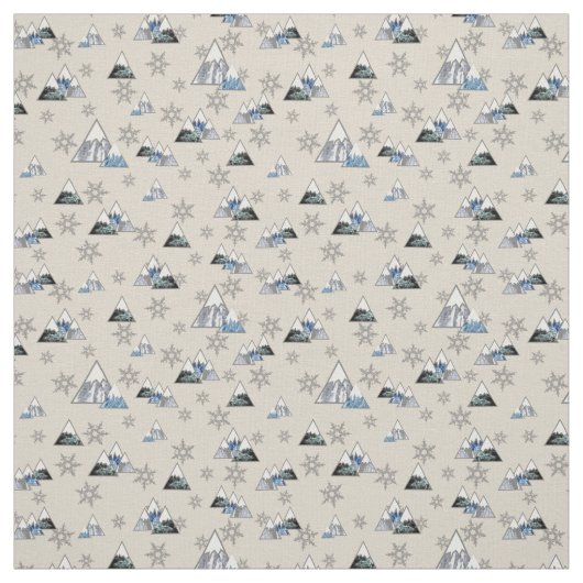 Icy Mountains  Stof (Swatch)