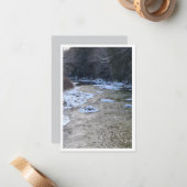 Icy NH River during January Note Card Notitiekaartje (Voorkant / Achterkant in situ)