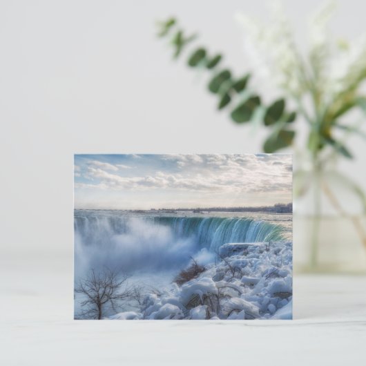 Icy Niagara Herfsten Briefkaart (Staand voorkant)
