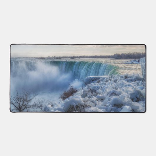 Icy Niagara Herfsten Photo Desk Mat (Voorkant)