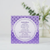 Icy Paarse Sparkle: Polka-stippen: partijuitnodigi Kaart (Staand voorkant)
