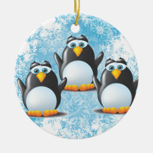 Icy Penguins Keramisch Ornament