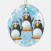 Icy Penguins Keramisch Ornament (Links)