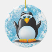 Icy Penguins Keramisch Ornament (Achterkant)