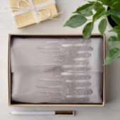 Icy Pink Rose Gold Diamond Glitter Drip Sweet 16 Tissuepapier (Geschenk)