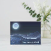Icy Planet, Frozen Moon Briefkaart (Staand voorkant)