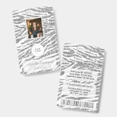 Icy Platinum Zilver Zebra Glitter Spa Foto ID Badge (Voor- en achterkant)