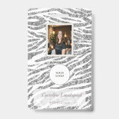 Icy Platinum Zilver Zebra Glitter Spa Foto ID Badge (Voorzijde)