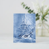 Icy Ship Briefkaart (Staand voorkant)