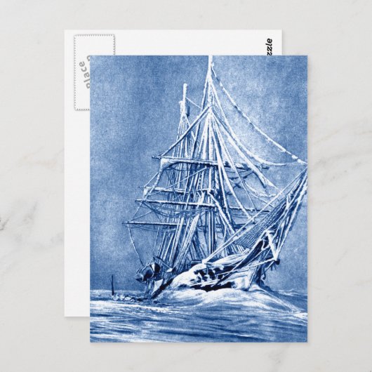 Icy Ship Briefkaart (Voorkant / Achterkant)