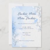 Icy sneeuw sprookje bruiloft verloving uitnodiging (Voorkant)