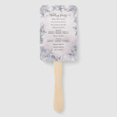 Icy Sneeuwvlokken Witte Winter Wonderland Bruiloft Handwaaier (Achterkant)