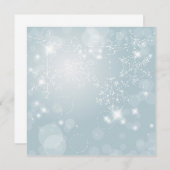 Icy snewflakes Invitation Kaart (Voorkant / Achterkant)