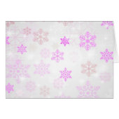 Icy Snowflake Background - Roze (Voorkant Horizontaal)