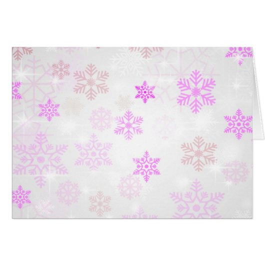 Icy Snowflake Background - Roze (Voorkant Horizontaal)