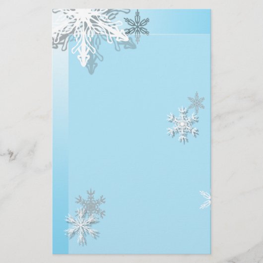 Icy Snowflake Briefpapier (Voorkant)
