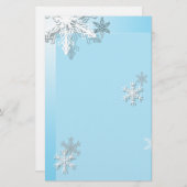 Icy Snowflake Briefpapier (Voorkant / Achterkant)