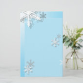 Icy Snowflake Briefpapier (Staand voorkant)