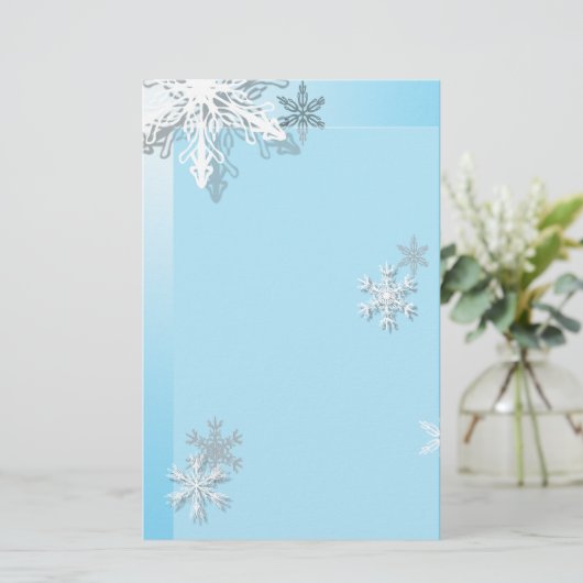 Icy Snowflake Briefpapier (Staand voorkant)