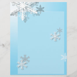 Icy Snowflake Letterhead Briefpapier