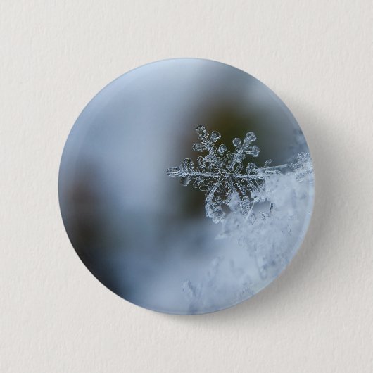 Icy Snowflake Ronde Button 5,7 Cm (Voorkant)
