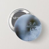 Icy Snowflake Ronde Button 5,7 Cm (Voorkant /achterkant)