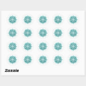 Icy Snowflake Ronde Sticker (Vel)