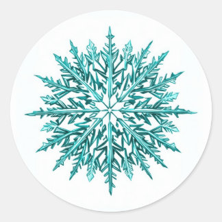 Icy Snowflake Ronde Sticker