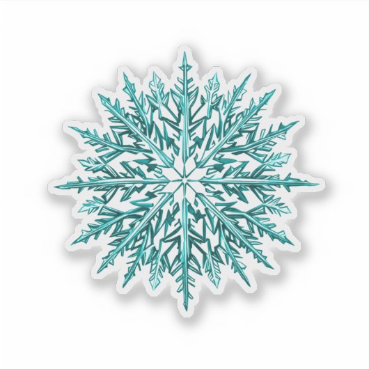 Icy Snowflake Sticker (Voorkant)