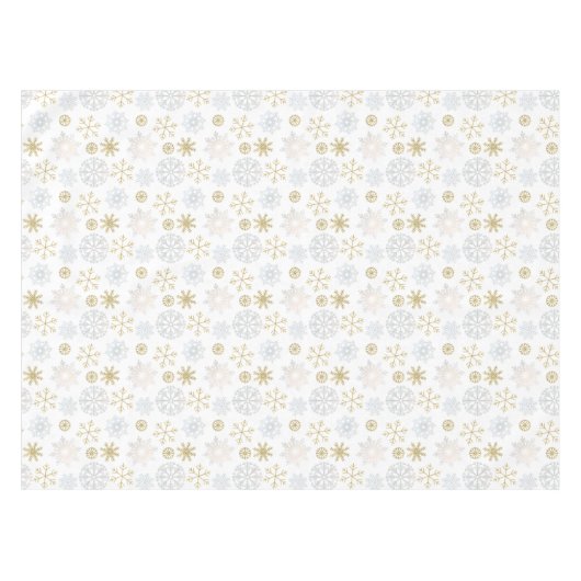 Icy Snowflake Winter Baby shower tafelkleed (Voorkant (Horizontaal))