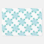 Icy Snowflake Wrapping Paper Sheets (Voorkant 3)