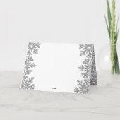 Icy Snowflakes Aangepaste foto Feestdagen Kaart (Achterkant)