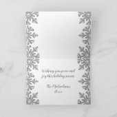 Icy Snowflakes Aangepaste foto Feestdagen Kaart (Binnen)