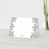 Icy Snowflakes Aangepaste kerstfoto Folie Feestdagenkaart (Achterkant)