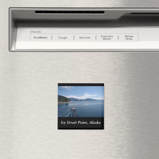 Icy Strait Point Alaska souvenir fotomagneet Magneet (Insitu (Vaatwasser))