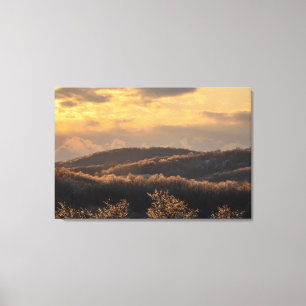 Icy Sunset Canvas Afdruk