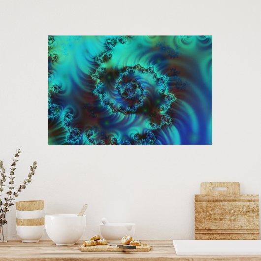 Icy Swirly Poster (Keuken)