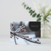 Icy Tree Branch Thank You Briefkaart (Staand voorkant)