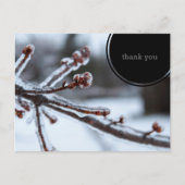 Icy Tree Branch Thank You Briefkaart (Voorkant)