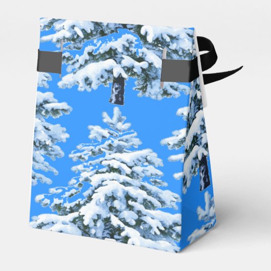 Icy Tree Dreams Snowy Forest Bedankdoosjes (Achterkant)