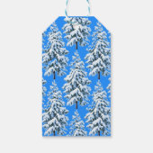 Icy Tree Dreams Snowy Forest Cadeaulabel (Achterkant)