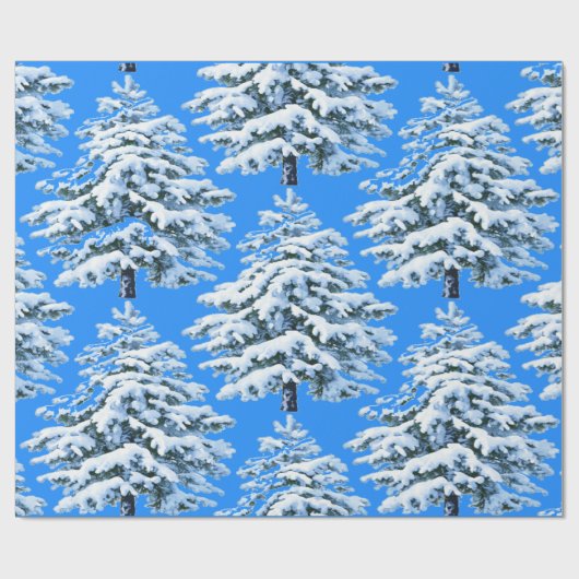 Icy Tree Dreams Snowy Forest Cadeaupapier (Vlak)