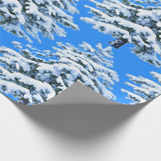 Icy Tree Dreams Snowy Forest Cadeaupapier (Hoek)