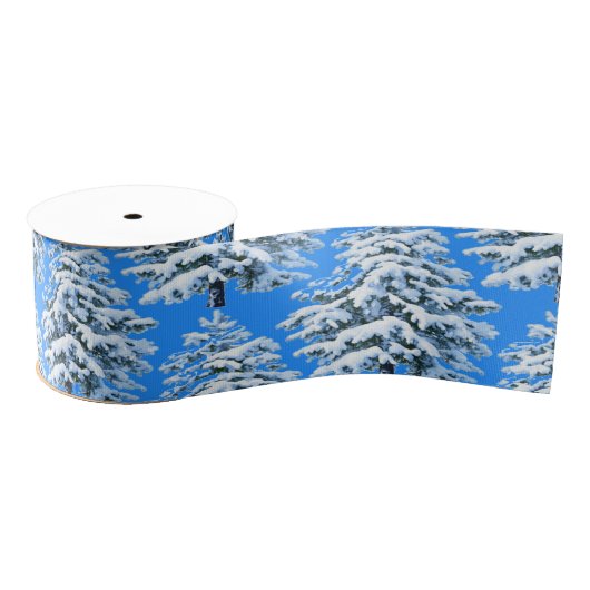 Icy Tree Dreams Snowy Forest Grosgrain Lint (Spoel)